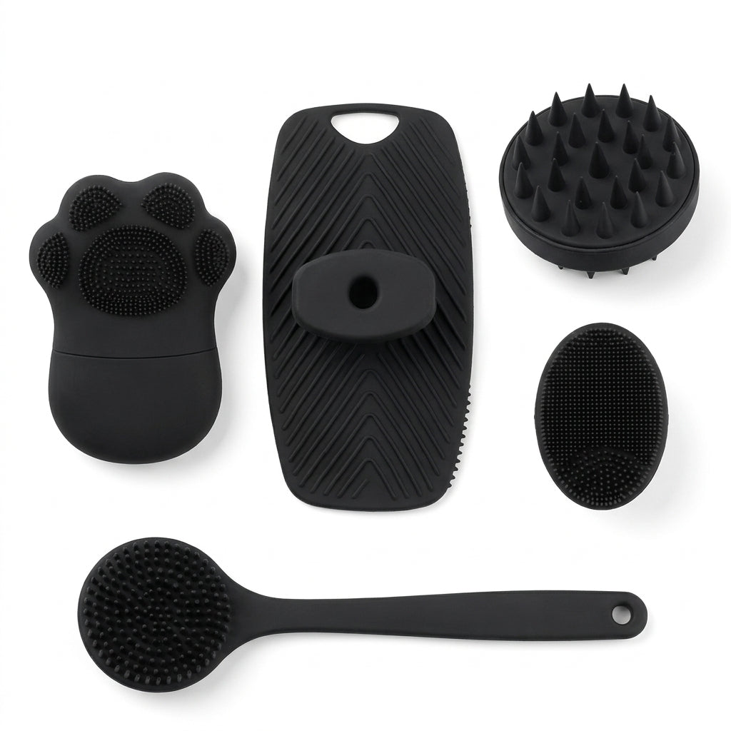 Silicone Bath & Body Brush Combo Set For MEN & WOMEN